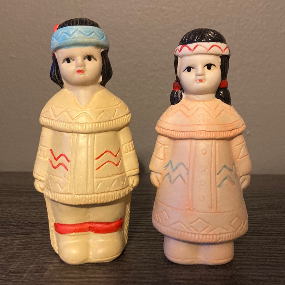 New in Box Indian Boy & Girl Salt Pepper Shaker Set - Bundle to Save